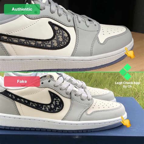 nike dior fake vs real|real air dior jordan 1s.